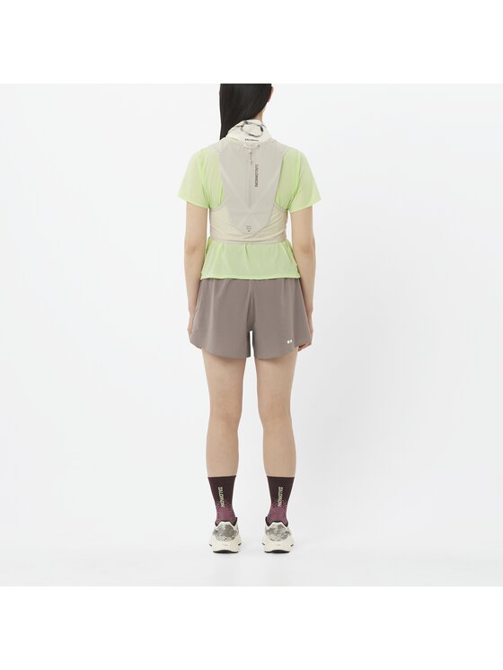 Salomon Salomon Koszulka techniczna SHAKEout AIR CROPP SS TEE Zielony jasny Regular Fit