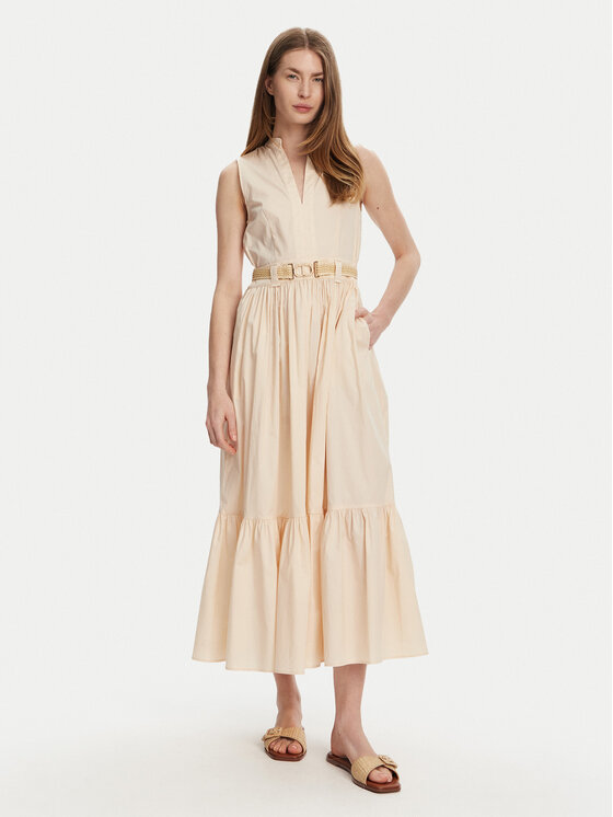 TWINSET TWINSET Rochie de zi 251TT2101 Bej Regular Fit