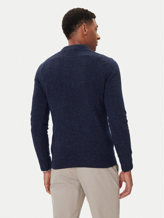 Barbour Barbour Pulover Essential Tisbury MKN0844GY12 Bleumarin Regular Fit