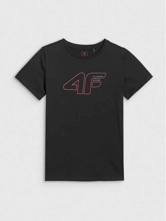 4F 4F T-shirt FJWAW25TTSHM2417-20S Nero Regular Fit