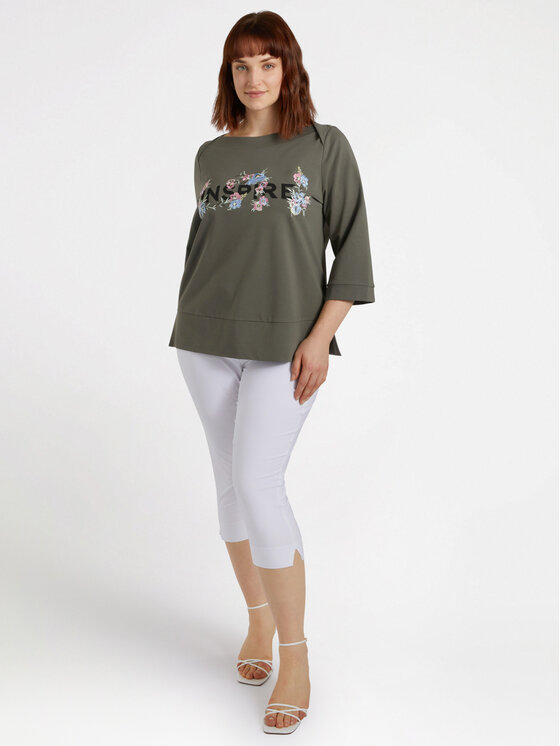 Fiorella Rubino Fiorella Rubino Spodnie materiałowe P118L002040N011 Biały Regular Fit