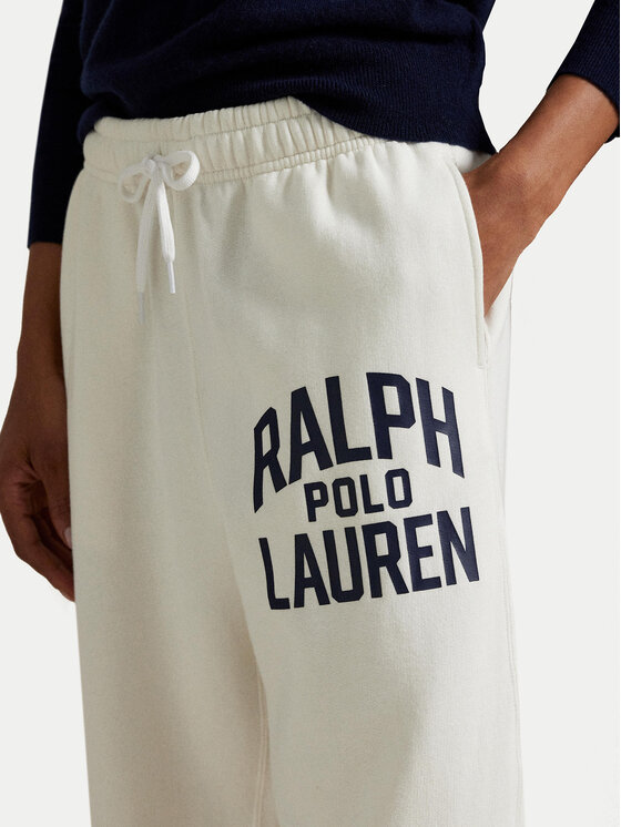 Polo Ralph Lauren Polo Ralph Lauren Teplákové kalhoty 211971758002 Bílá Tapered Fit