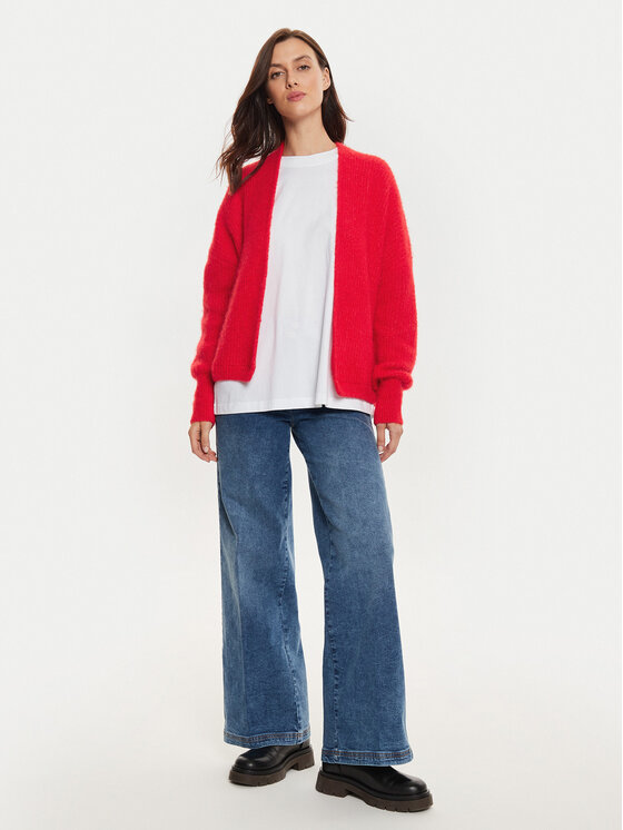 American Vintage American Vintage Cardigan EAST19AH24 Rosso Loose Fit