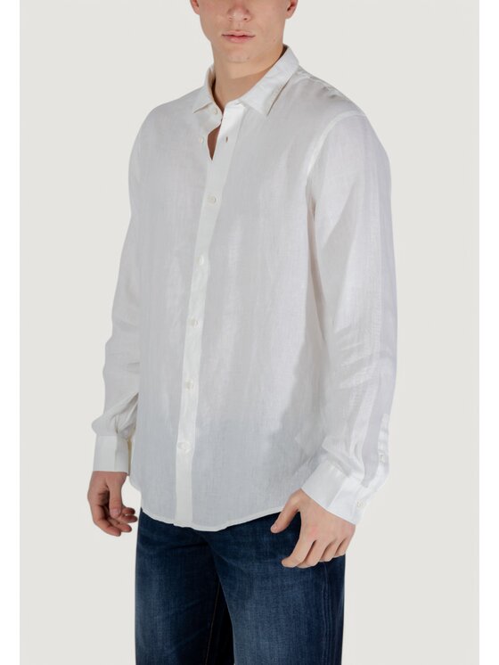 Armani Exchange Armani Exchange Koszula XM001221 AF14619 Biały Long Fit