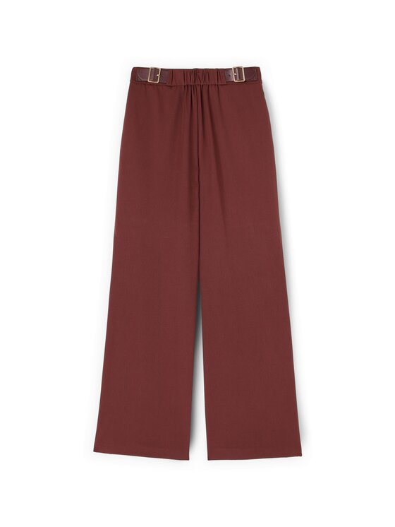 Motivi Motivi Pantaloni di tessuto P03VQ004782N022 Marrone Over Fit
