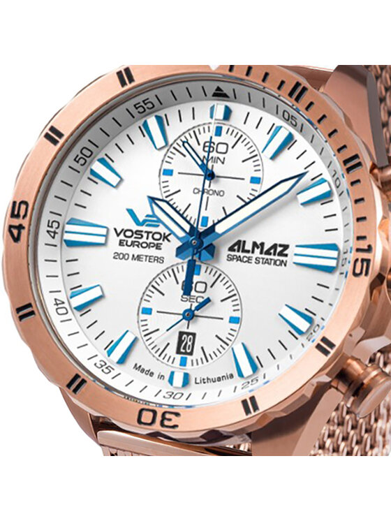 Vostok Europe Vostok Europe Zegarek 6S11-320B676B Różowe złoto