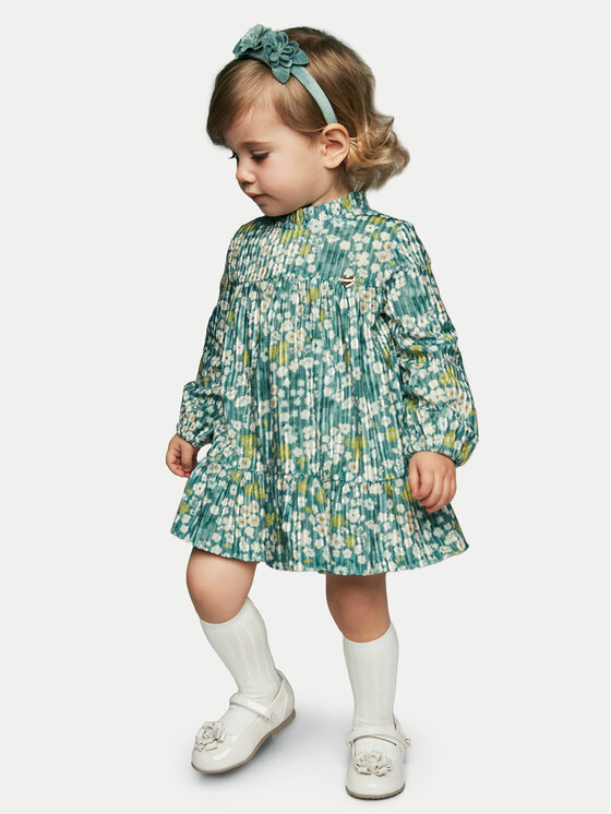Mayoral Mayoral Rochie de zi 2923 Verde Regular Fit
