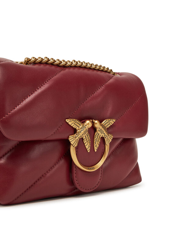 PINKO PINKO Ročna torba Love Puff Mini Cl PE 25 PLTT 100039 A0F2 Bordo rdeča