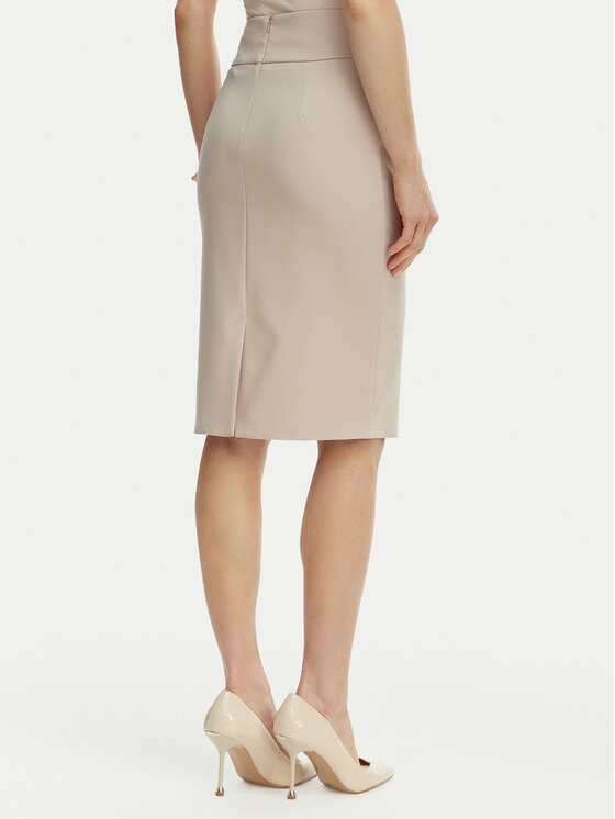 Rinascimento Rinascimento Puzdrová sukňa CFC0128651003 Béžová Slim Fit