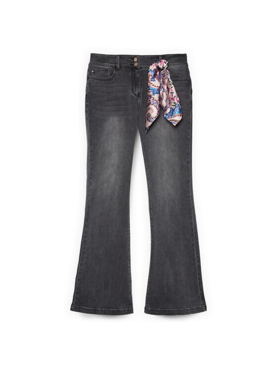 Fiorella Rubino Fiorella Rubino Jeans P480T005404N013 Grigio Flare Fit
