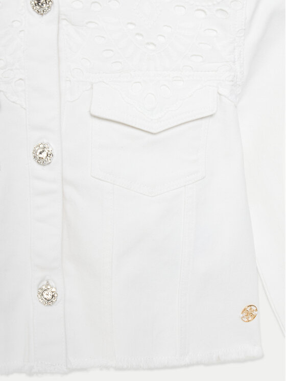 Guess Guess Geacă J5GL04 D4MW4 Alb Regular Fit