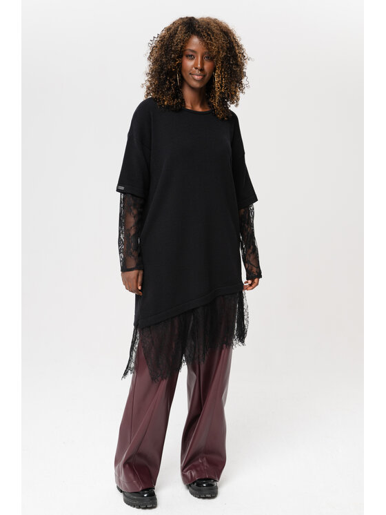 blue shadow blue shadow Sweter Shila 2 Czarny Regular Fit