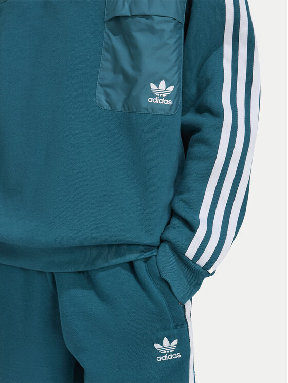 adidas adidas Felpa IY0012 Turchese Relaxed Fit