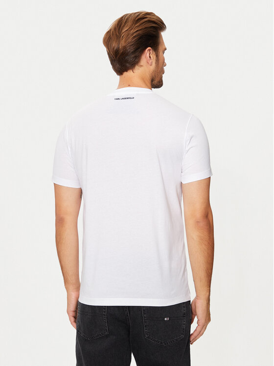 KARL LAGERFELD KARL LAGERFELD T-Shirt 755061 544241 Biały Regular Fit