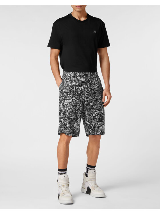 PHILIPP PLEIN PHILIPP PLEIN Szorty 9773 Czarny Regular Fit