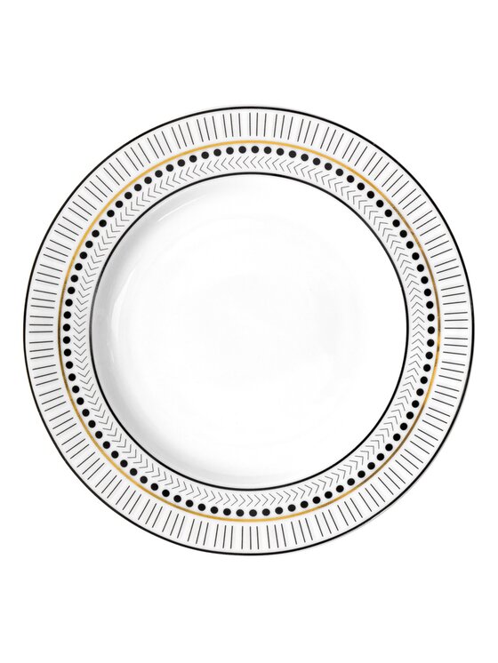 Ćmielów Ćmielów Komplet talerzy Jenny Art Deco Czarny