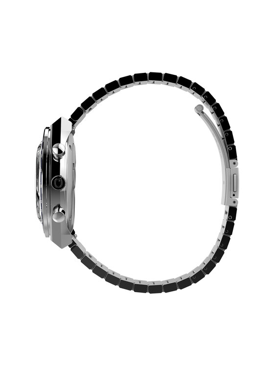 Timex Timex Ročna ura Q Timex® Chronograph TW2Y36200 Srebrna