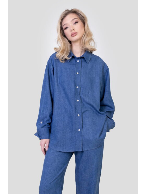 Koszula jeansowa Me complete, Rozmiar M/L, Grantowe, Koszula Royce Denim