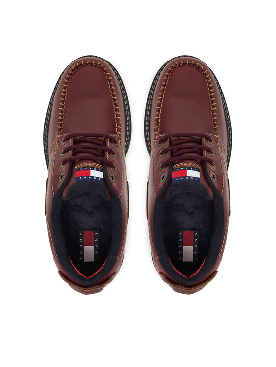Tommy Jeans Tommy Jeans Polobotky Archive '01 Boat Shoe Leather EM0EM01651 Hnědá
