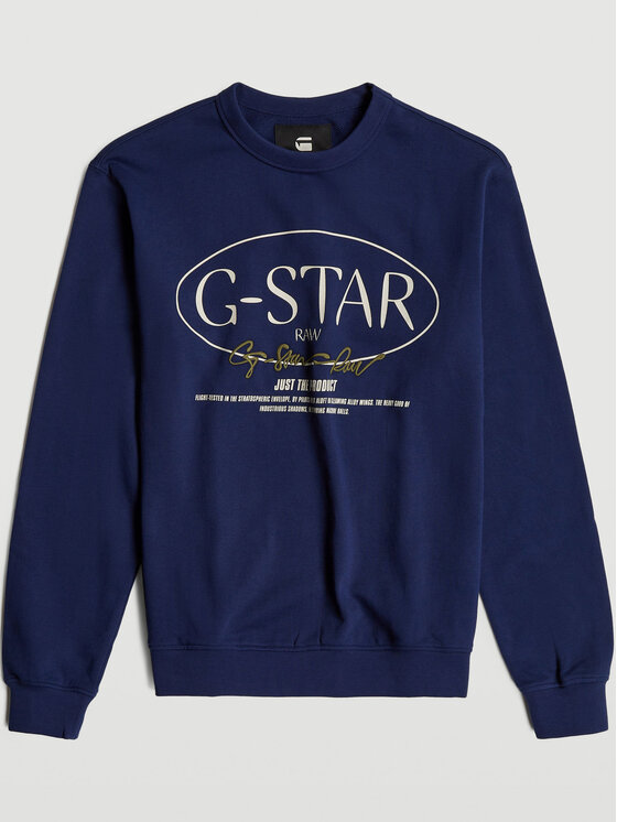 G-Star Raw G-Star Raw Bluza Circle D25100-D257 Niebieski Regular Fit