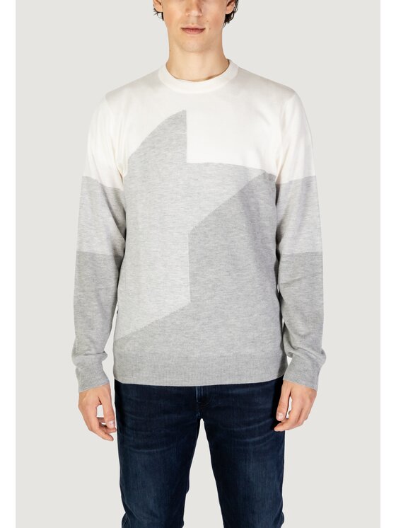 Antony Morato Antony Morato Sweter MMSW01470-YA400141 Biały Regular Fit