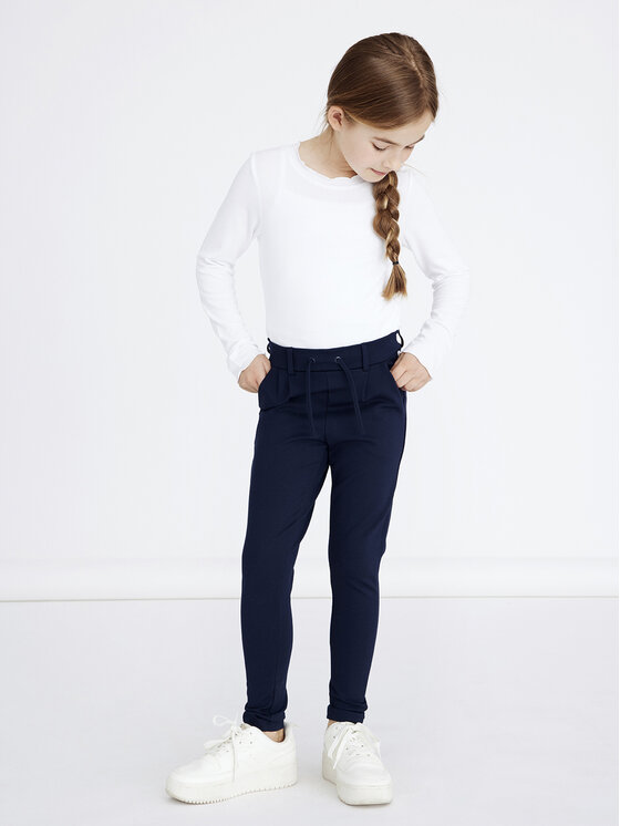 NAME IT Bavlnené nohavice 13142465 Tmavomodrá Regular Fit