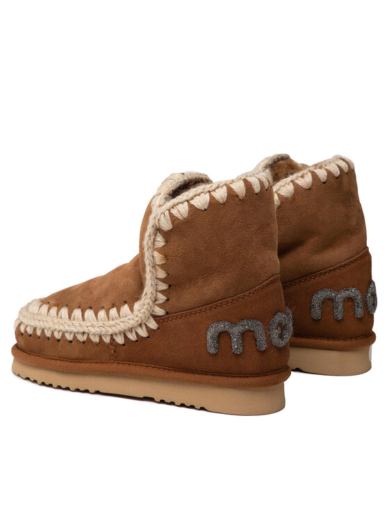 Mou Mou Stivali da neve Eskimo 18 Glitter Logo MU.FW101050A Marrone