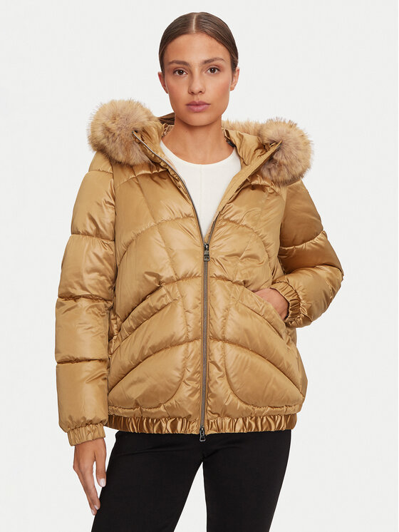 Geox Zimné bundy Backsie W4628S T2843 F5233 Béžová Regular Fit