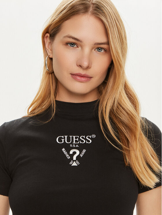 Guess Guess Každodenní šaty V4YK02 KCDH1 Černá Regular Fit