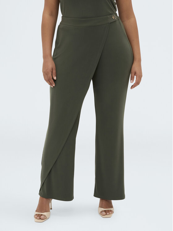 Fiorella Rubino Fiorella Rubino Spodnie materiałowe P838L002391N035 Zielony Regular Fit
