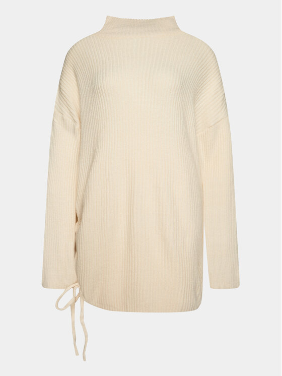 Outhorn Outhorn Úpletové šaty OTHAW23TDREF066 Biela Regular Fit
