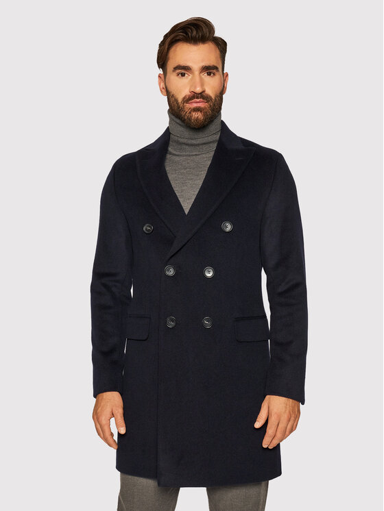 Cappotto di lana Sebastian 7128 9049 Blu scuro