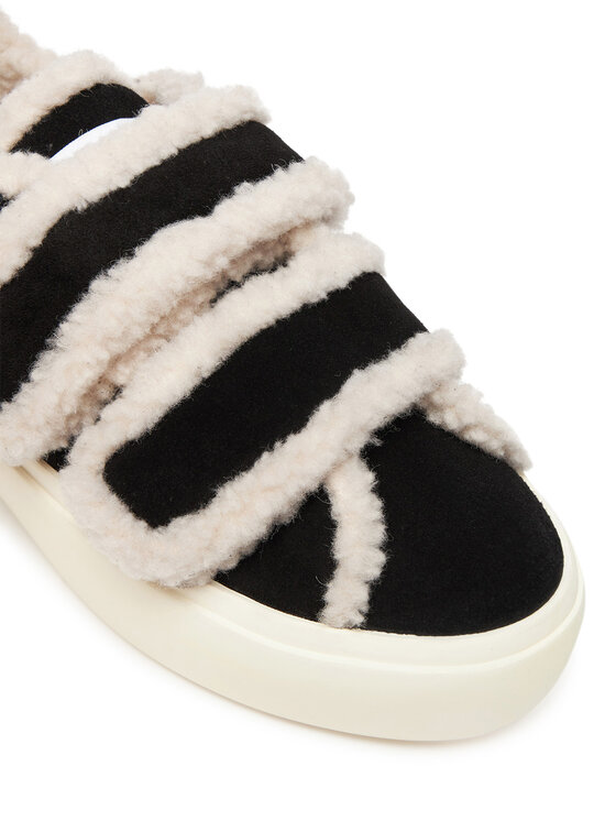 Inuikii Inuikii Sneakersy Shearling Low Velcro 1001.001.0231 Czarny