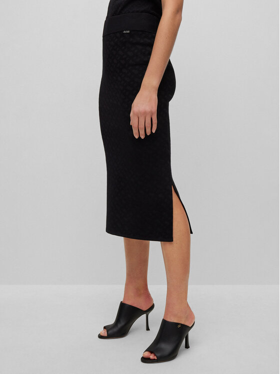 BOSS Boss Suknja olovka 50493889 Crna Slim Fit