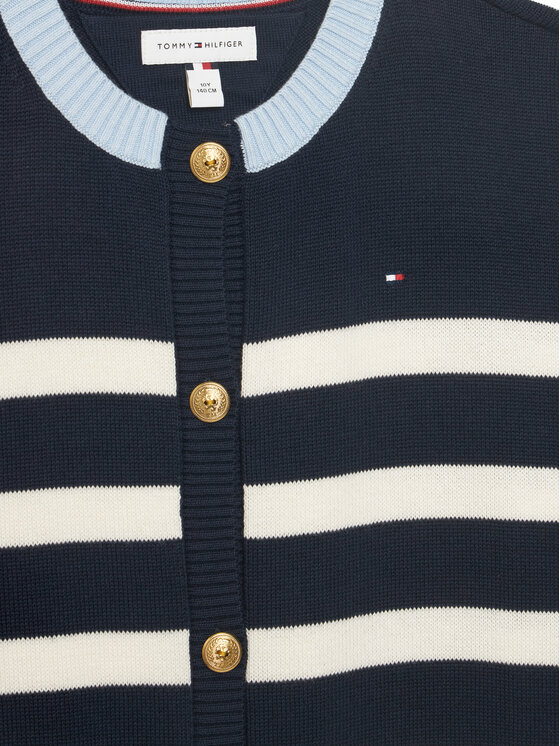 Tommy Hilfiger Tommy Hilfiger Kardigāns Nautical Stripes KG0KG09696 Balts Regular Fit