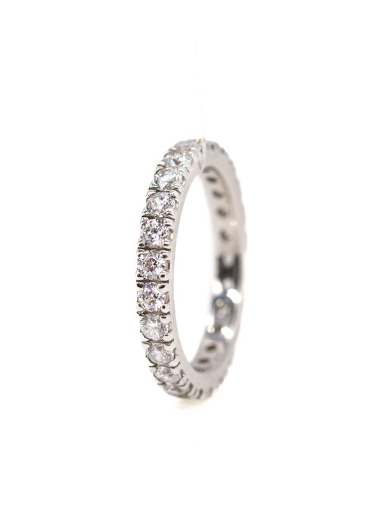 Leis Leis Anello Eternity Placcatura in argento rodiato
