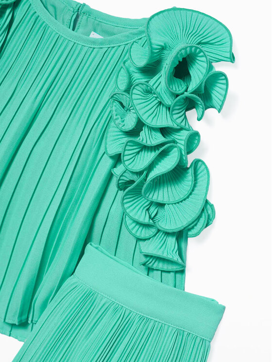 Abel & Lula Abel & Lula Set Bluse und Hose 5285 Grün Regular Fit