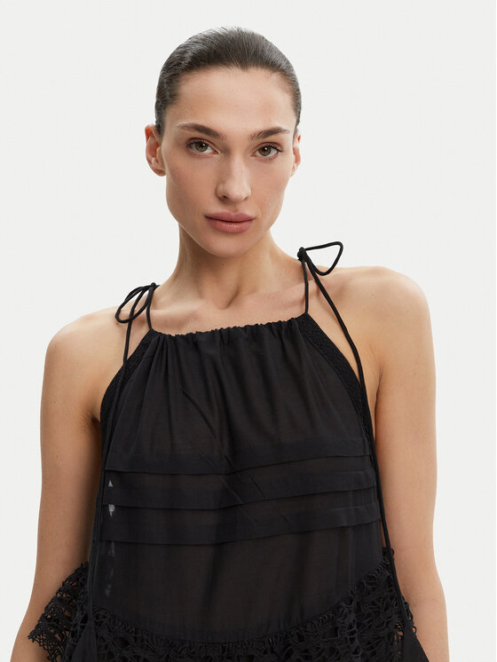 Munthe Munthe Nyári ruha Fuenta 251132225128 Fekete Loose Fit