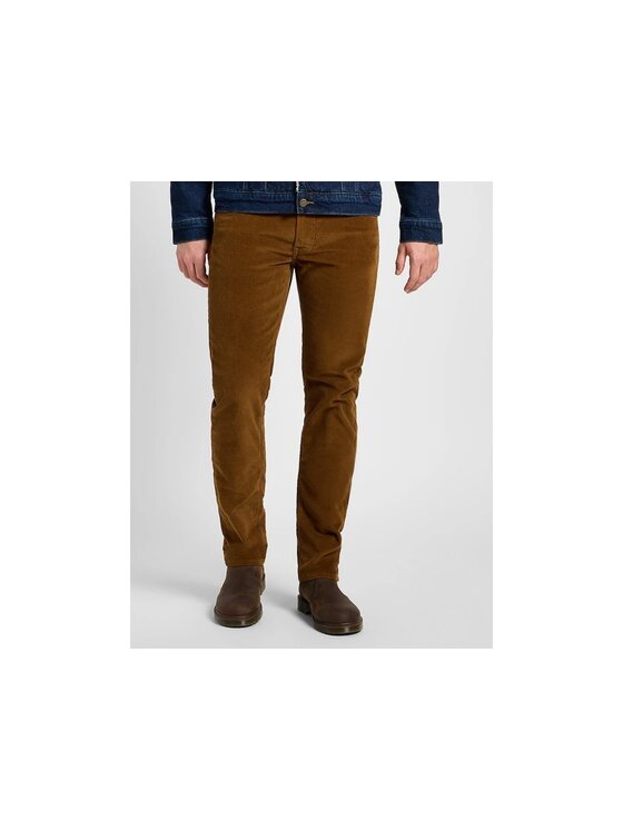 Spodnie materiałowe Lee, Rozmiar W33/L30, Brązowe, DAREN ZIP FLY