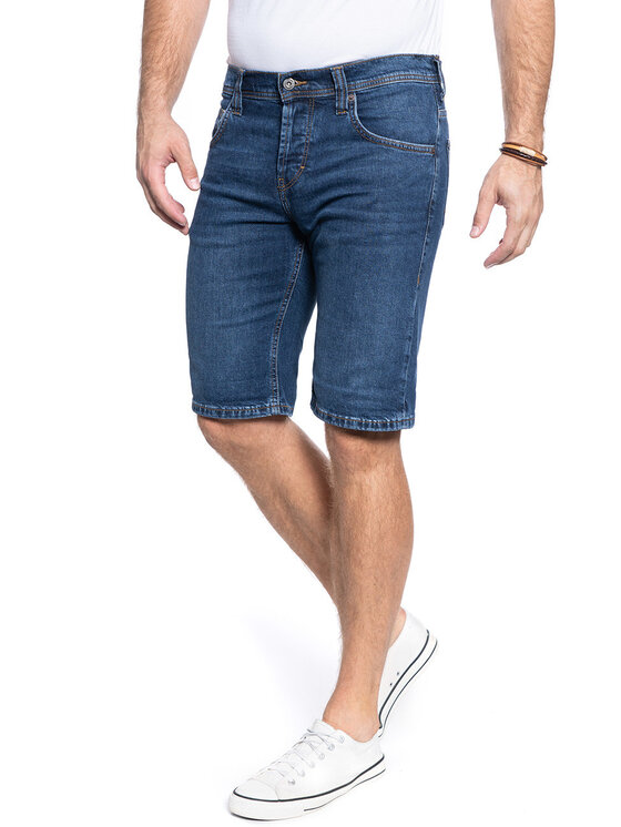 Mustang Mustang Pantaloncini di jeans CHICAGO SHORT Blu Slim Fit