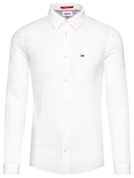 Tommy Jeans Marškiniai Tjm Blend DM0DM10144 Balta Regular Fit • Modivo.lt