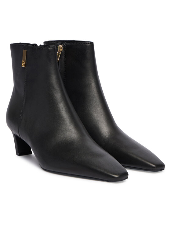 Tommy Hilfiger Tommy Hilfiger Botki Th Square Toe Kitten Bootie FW0FW08768 Czarny