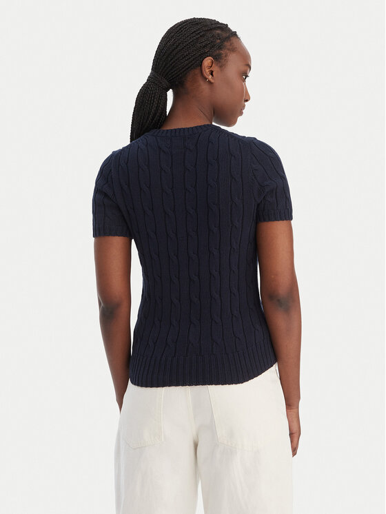Polo Ralph Lauren Polo Ralph Lauren Sweter 211971873006 Granatowy Slim Fit