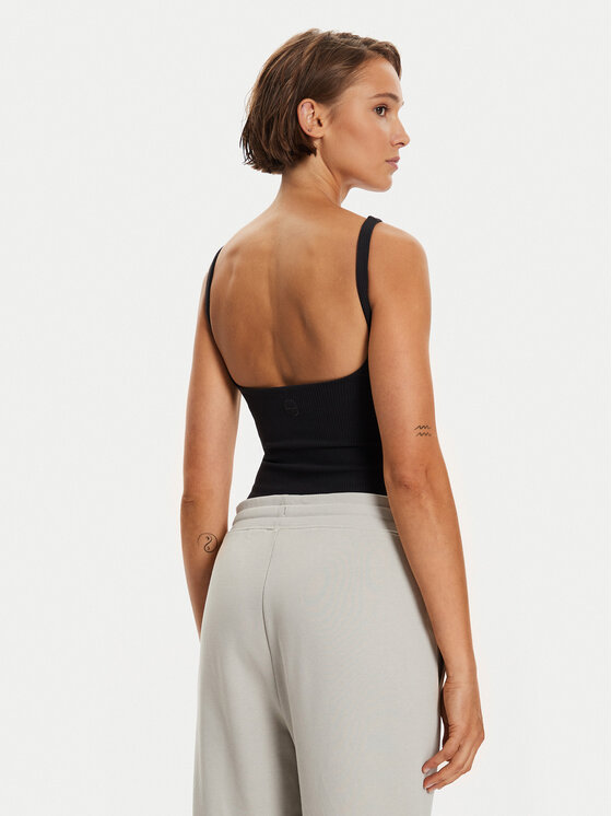 Reebok Reebok Glaustinukė Bodysuit 100201904 Juoda Slim Fit