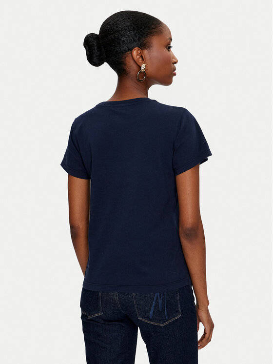 PINKO Pinko T-särk Jerssey Old Wash 100373 A228 Tumesinine Regular Fit