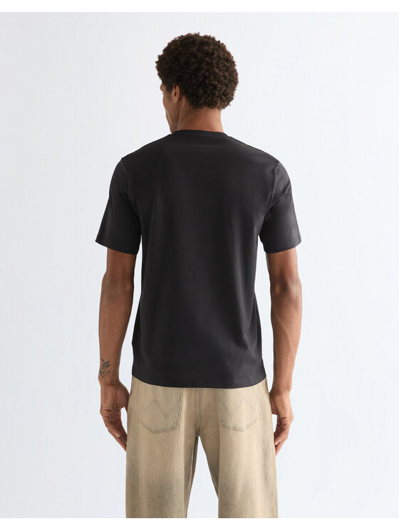 Wrangler Wrangler T-Shirt EMBROIDERY TEE Czarny Regular Fit
