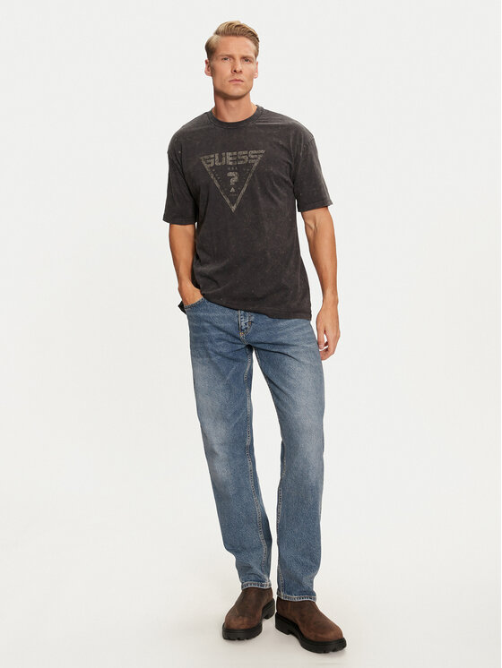 Guess Guess T-krekls Alioth Z4BI05 K8FQ4 Melns Regular Fit