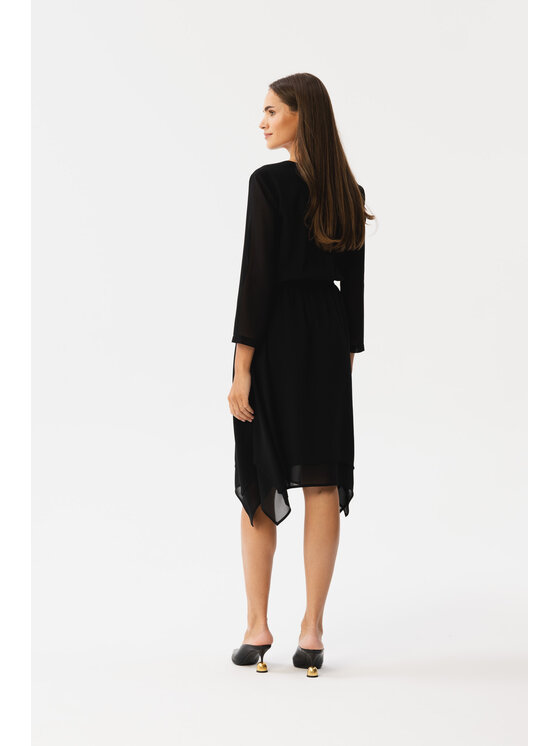 Stylove Stylove Každodenní šaty S354 Černá Modern Fit