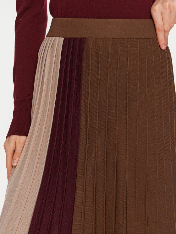 Weekend Max Mara Weekend Max Mara Plisovaná sukně Virgin 2425306022 Béžová Regular Fit