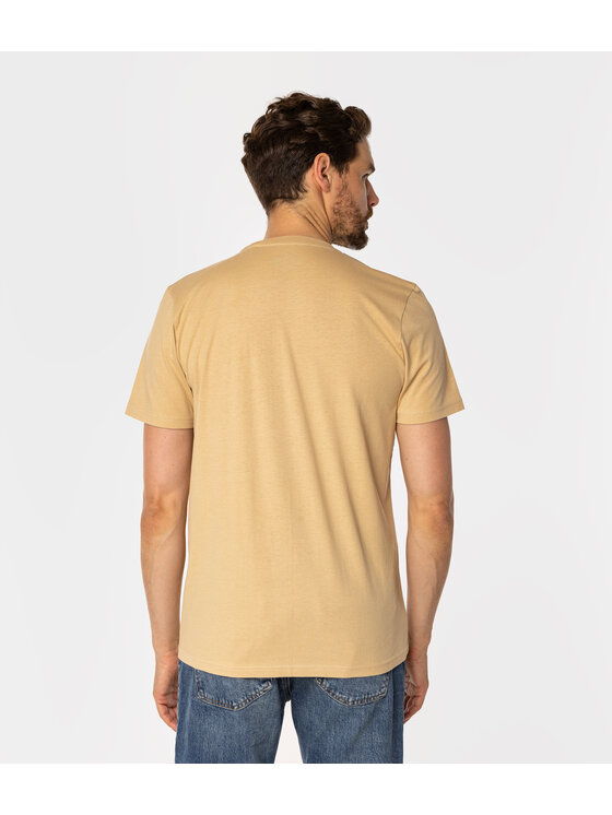 Lee Cooper Lee Cooper T-Shirt OBUTCH Beżowy Regular Fit